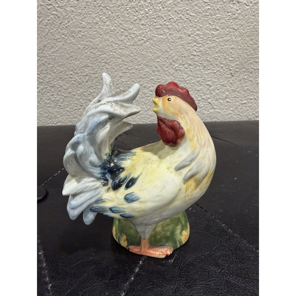 Ceramic Chicken Figurine Multicolor Decorative Collectible